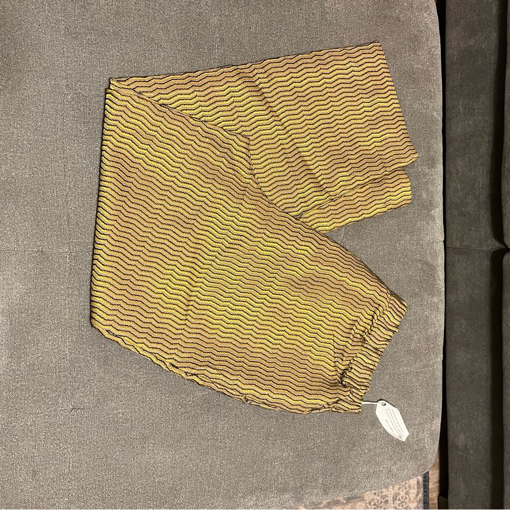 NWT Metallic Gold Maeve Anthropologie Pants Size Large Pockets - Picture 2 of 8